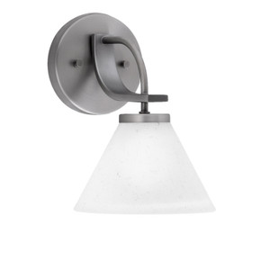Cavella Wall Sconce, Graphite Finish, 7" White Muslin Glass (3911-GP-312) Cavella Wall Sconce, Graphite Finish, 7" White Muslin Glass (3911-GP-312)