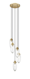 Arden 5 Light Chandelier in Rubbed Brass (651P-5R-RB)