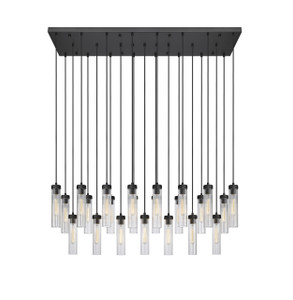 Beau 23 Light Linear Chandelier in Matte Black (740P-23L-MB)