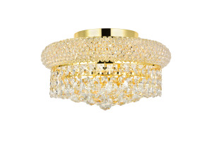 Primo 4 Light Gold Flush Mount Clear Royal Cut Crystal (V1800F12G/RC)