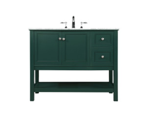 42 Inch Single Bathroom Vanity In Green (VF27042GN)