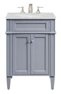 24 In. Single Bathroom Vanity Set In Grey (VF-1027)