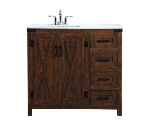 36 Inch  Single Bathroom Vanity In Espresso (VF90236EX)
