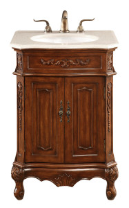 24 In. Single Bathroom Vanity Set In Brown (VF-1005)