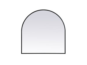 Metal Frame Arch Mirror 30X30 Inch In Black (MR1A3030BLK)