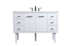 48 Inch Single Bathroom Vanity In White (VF48048MWH) 48 Inch Single Bathroom Vanity In White (VF48048MWH)