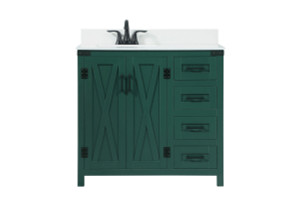 36 Inch Single Bathroom Vanity In Green With Backsplash (VF90236MGN-BS) 36 Inch Single Bathroom Vanity In Green With Backsplash (VF90236MGN-BS)