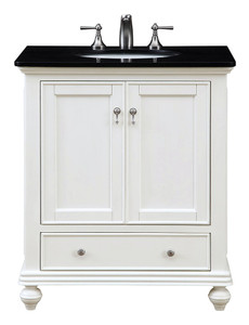 30 In. Single Bathroom Vanity Set In Antique White (VF-1023)