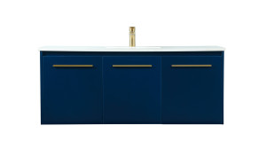 48 Inch Single Bathroom Vanity In Blue (VF44548MBL)