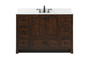 48 Inch Single Bathroom Vanity In Expresso With Backsplash (VF2848EX-BS) 48 Inch Single Bathroom Vanity In Expresso With Backsplash (VF2848EX-BS)