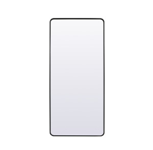 Soft Corner Metal Rectangle Mirror 32X72 Inch In Black (MR803272BK)