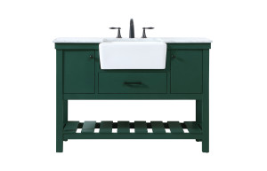 48 Inch Single Bathroom Vanity In Green (VF60148GN)
