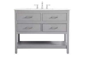 42 Inch Single Bathroom Vanity In Gray (VF19042GR)
