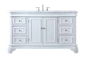 60 Inch Single Bathroom Vanity Set In White (VF52060WH)