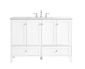 48 Inch Single Bathroom Vanity In White (VF18048WH) 48 Inch Single Bathroom Vanity In White (VF18048WH)