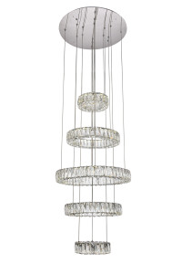 Monroe Integrated Led Chip Light Chrome Chandelier Clear Royal Cut Crystal (3503G5LC) Monroe Integrated Led Chip Light Chrome Chandelier Clear Royal Cut Crystal (3503G5LC)