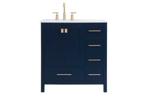 32 Inch Single Bathroom Vanity In Blue (VF18832BL)
