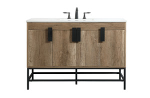 48 Inch Single Bathroom Vanity In Natural Oak (VF48848NT)