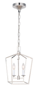 Denmark 2 Light Polished Nickel Pendant (1512D9PN)