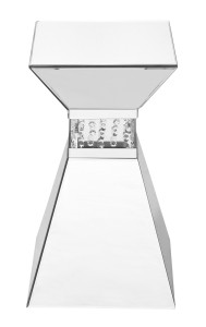 12 Inch Crystal End Table In Clear Mirror Finish (MF91019) 12 Inch Crystal End Table In Clear Mirror Finish (MF91019)