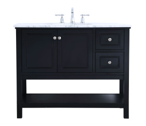 42 In. Single Bathroom Vanity Set In Black (VF27042BK)