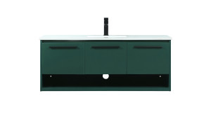 48 Inch Single Bathroom Vanity In Green (VF43548MGN)