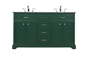 60 Inch Single Bathroom Vanity In Green (VF15060DGN)