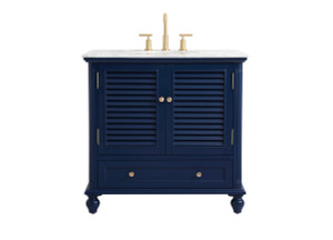 36 Inch Single Bathroom Vanity In Blue (VF30536BL) 36 Inch Single Bathroom Vanity In Blue (VF30536BL)