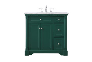 36 Inch Single Bathroom Vanity Set In Green (VF53036GN)