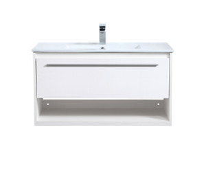 36 Inch  Single Bathroom Floating Vanity In White (VF43036WH)