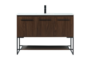 48 Inch Single Bathroom Vanity In Walnut (VF42548MWT)