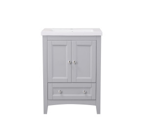 24 In. Single Bathroom Vanity Set In Medium Grey (VF-2002)