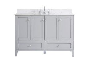 48 Inch Single Bathroom Vanity In Grey With Backsplash (VF18048GR-BS) 48 Inch Single Bathroom Vanity In Grey With Backsplash (VF18048GR-BS)