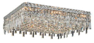 Maxime 13 Light Chrome Flush Mount Clear Royal Cut Crystal (V2033F24C/RC)
