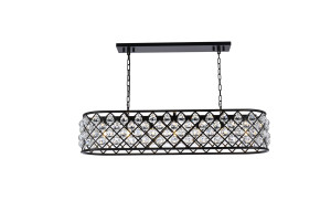Madison 7 Light Matte Black Chandelier Clear Royal Cut Crystal (1216G50MB/RC)
