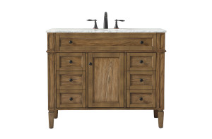 42 Inch Single Bathroom Vanity In Driftwood (VF12542DW)