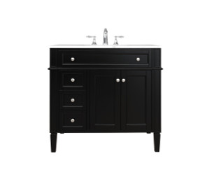 36 Inch Single Bathroom Vanity In Black (VF12536BK)