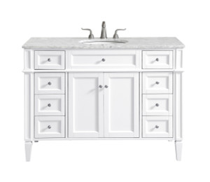 48 In. Single Bathroom Vanity Set In White (VF12548WH)