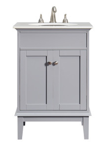 24 In. Single Bathroom Vanity Set In Grey (VF30124GR)
