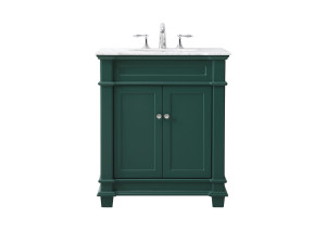 30 Inch Single Bathroom Vanity Set In Green (VF50030GN)