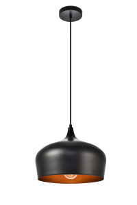 Nora Collection Pendant D11.5In H9In Lt:1 Black Finish (LDPD2003) Nora Collection Pendant D11.5In H9In Lt:1 Black Finish (LDPD2003)