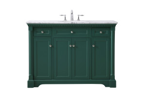 48 Inch Single Bathroom Vanity Set In Green (VF53048GN)