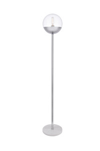 Eclipse 1 Light Chrome Floor Lamp With Clear Glass (LD6149C) Eclipse 1 Light Chrome Floor Lamp With Clear Glass (LD6149C)