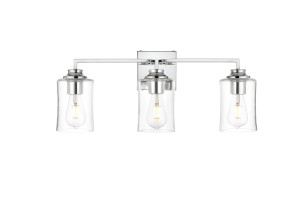 Ronnie 3 Light Chrome And Clear Bath Sconce (LD7314W23CH)