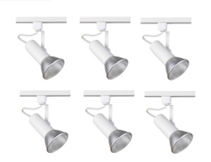 Matte Frosted White Track Head, 120V, Fits R20/Par20/Br30/Par30/Par38,(Light Source Not Included) L2.75 W1.95 H6.32 6 Pack (TKH100MW-6PK)