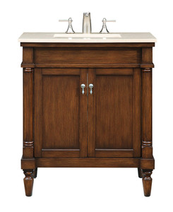 30 In. Single Bathroom Vanity Set In Brown (VF-1030)