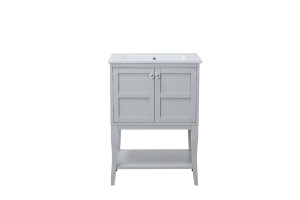 2 Doors Cabinet 24 In. X 18 In. X 34 In. In Grey (VF2101)