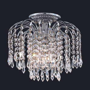 Falls 4 Light Chrome Flush Mount Clear Royal Cut Crystal (V6801F16C/RC)