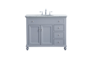 42 In. Single Bathroom Vanity Set In Light Grey (VF12342GR)