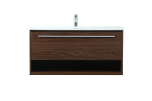 40 Inch Single Bathroom Vanity In Walnut (VF43540MWT)